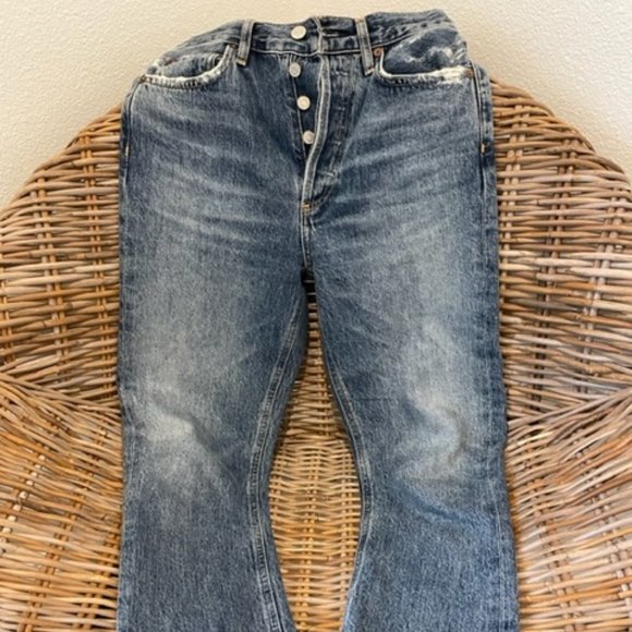 Agolde Pants - Riley High Rise Straight Crop